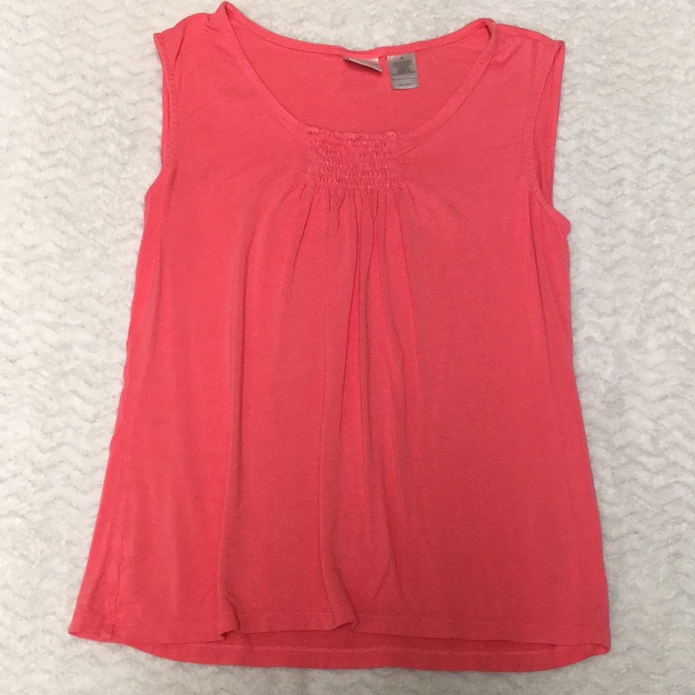 Emma James Smocked Sleeveless Tank Top - Medium